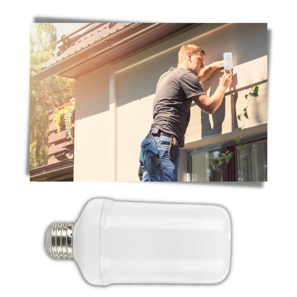 LED-lampe med flammeeffekt