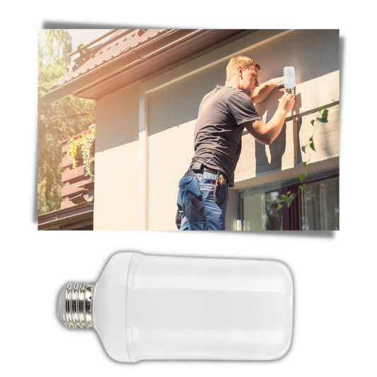 LED-lampe med flammeeffekt
