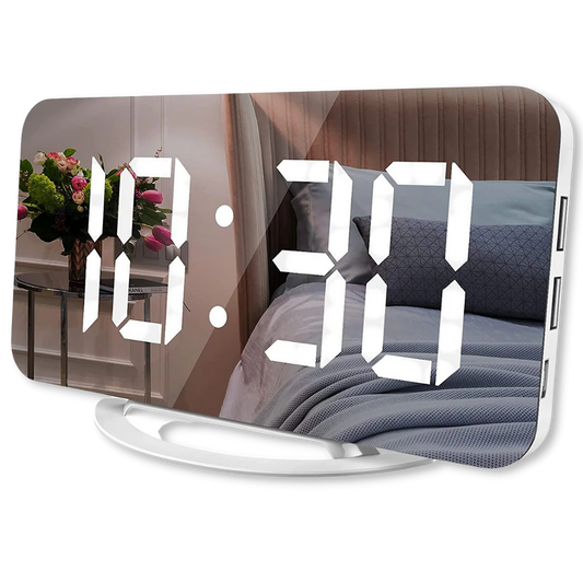 Multifunksjonelt digitalt klokkespeil