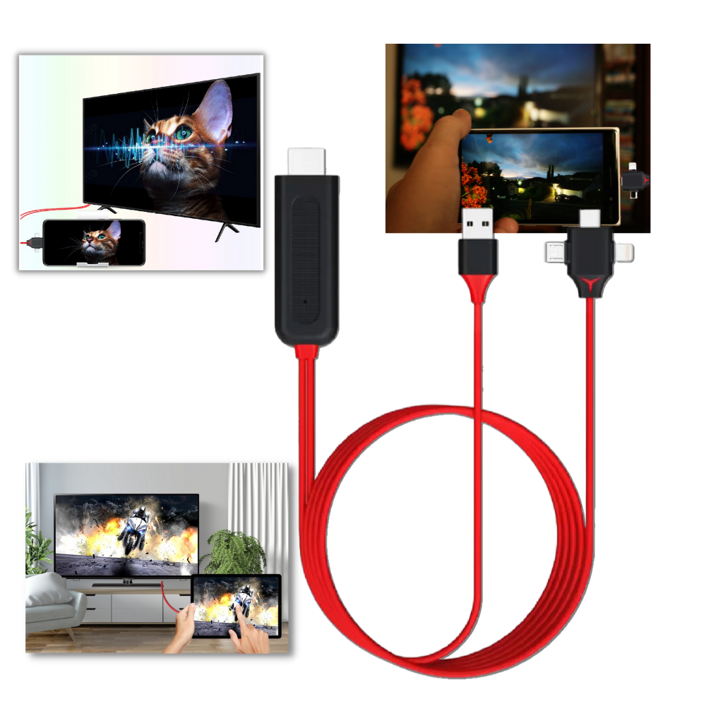HDMI-adapterkabel for telefoner og nettbrett
