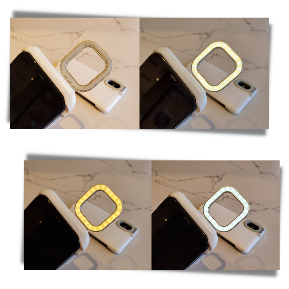 Telefondeksel med LED-ringlys
