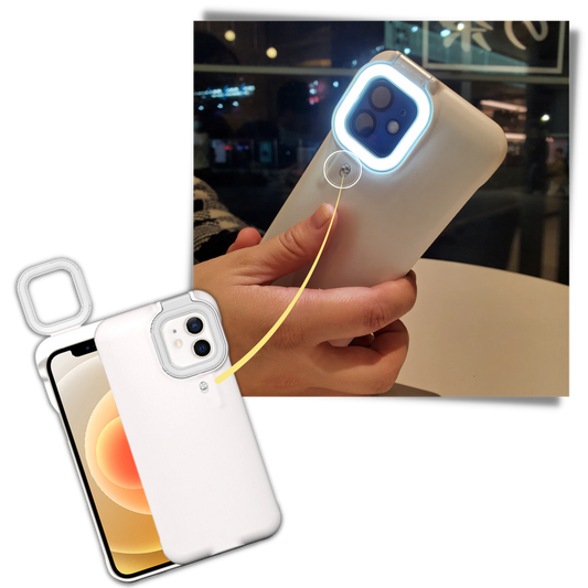 Telefondeksel med LED-ringlys