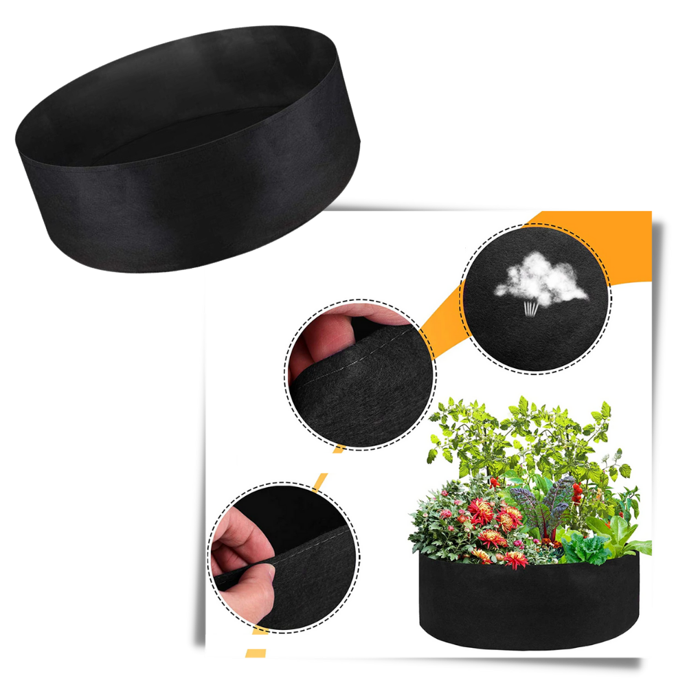 Hevet filt planteskolepotte for planter