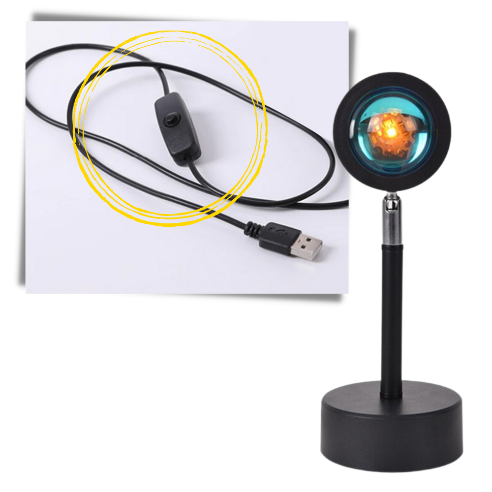 Fargerik lysprojektor LED skrivebordslampe