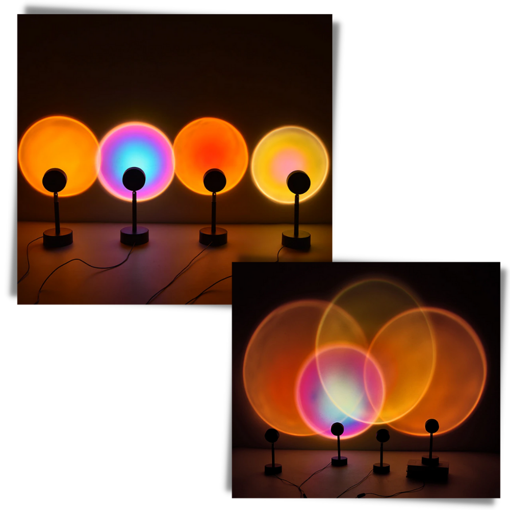 Fargerik lysprojektor LED skrivebordslampe