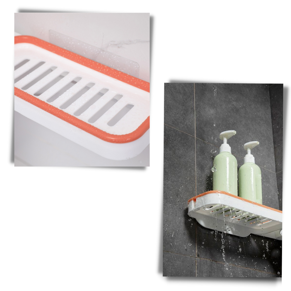 Veggstativ for badet