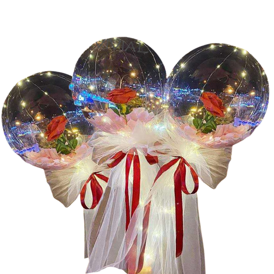 Vakker Rose LED-ballong
