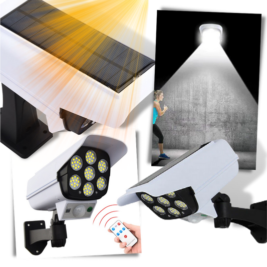 Solcelledrevet LED-lampe med bevegelsessensor