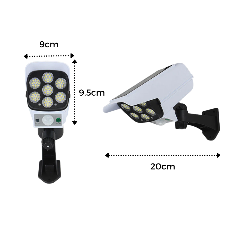 Solcelledrevet LED-lampe med bevegelsessensor