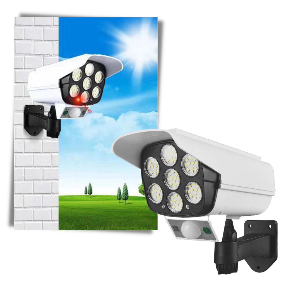 Solcelledrevet LED-lampe med bevegelsessensor