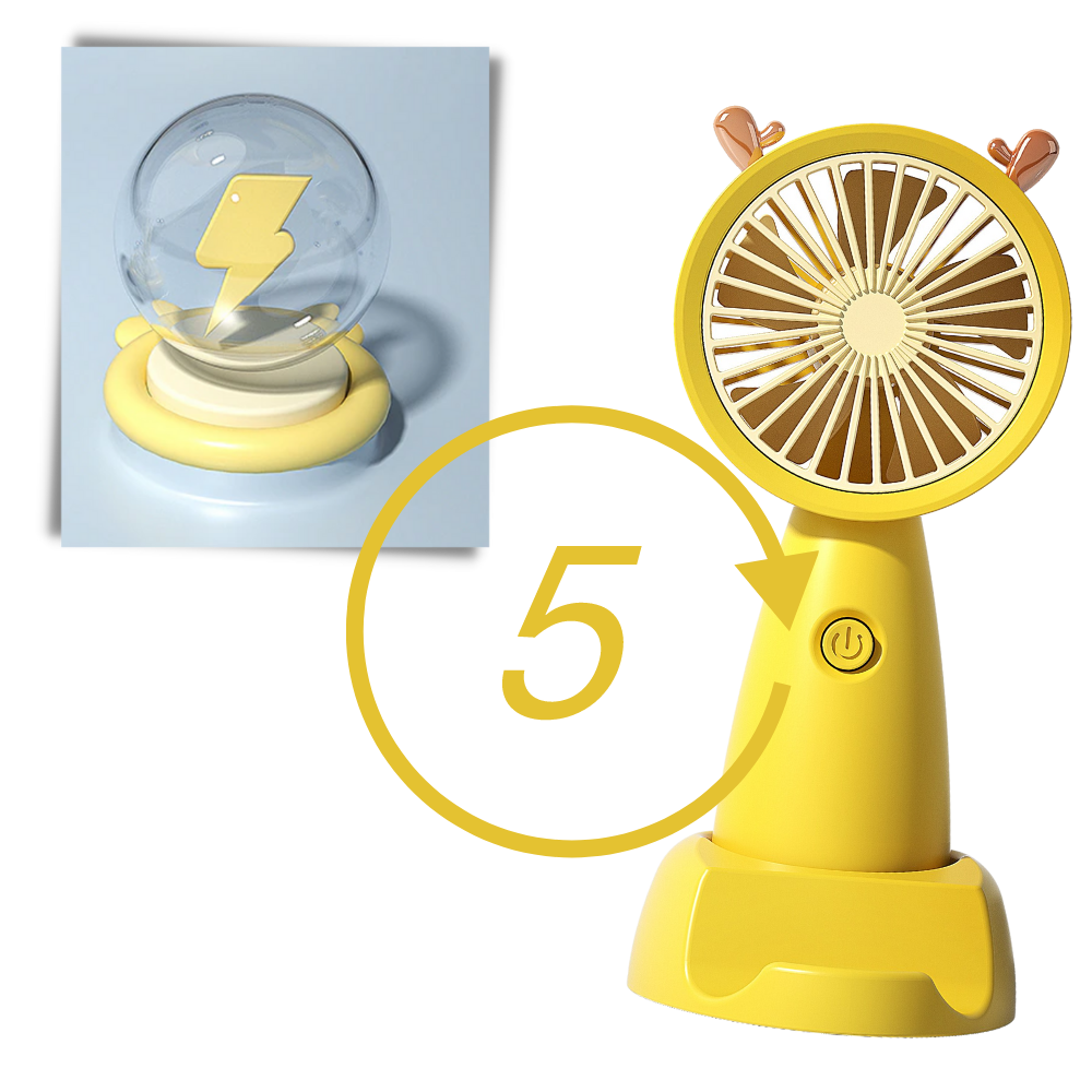 Mini USB-vifte med telefonholder