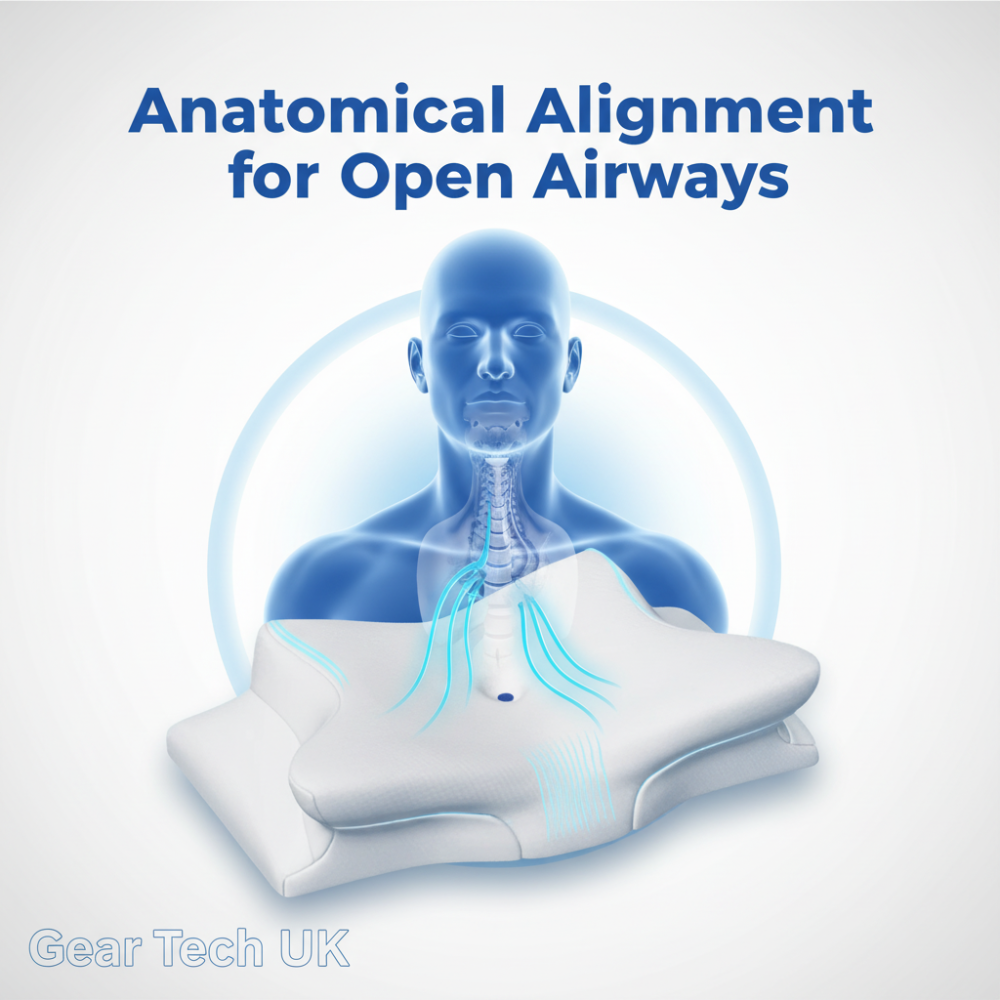 Norvo | Anti-Snorke Pute | Ergonomisk Nakke- og Hode Støtte | Hvit