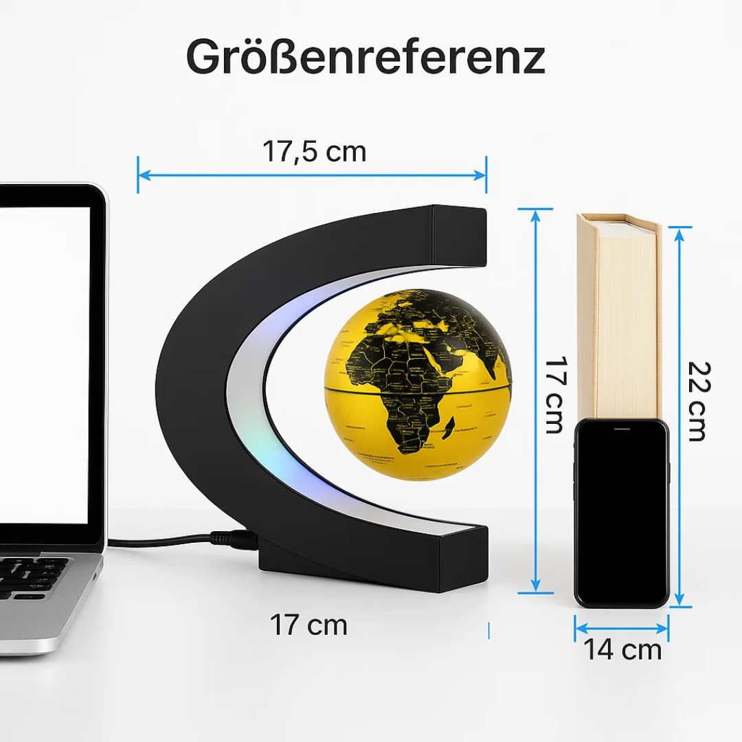 Norvo | AstroGlobe LED Verdens Globe – Flytende Globe Lampe med Magnetisk Oppheng