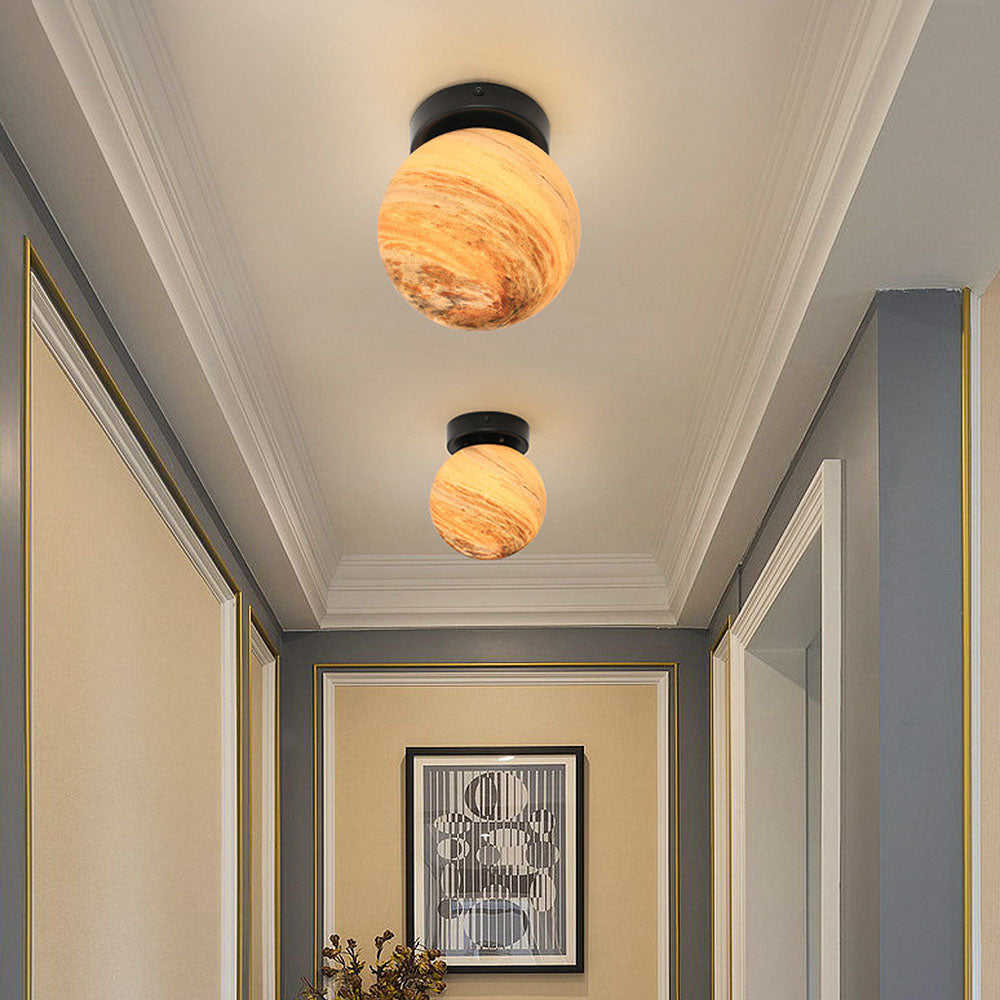Norvo | Glass Ceiling Light Modern Globe Fixture