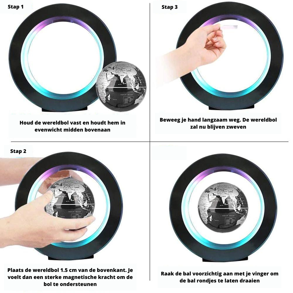 FloatingGlobe Lampe – Unik Globe Belysning for Hjemmet Norvo