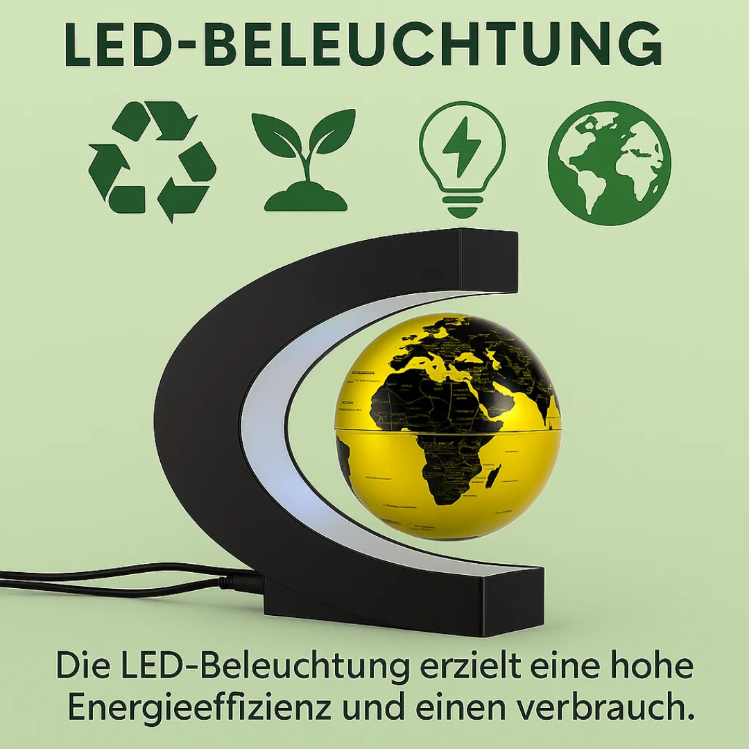 Norvo | AstroGlobe LED Verdens Globe – Flytende Globe Lampe med Magnetisk Oppheng