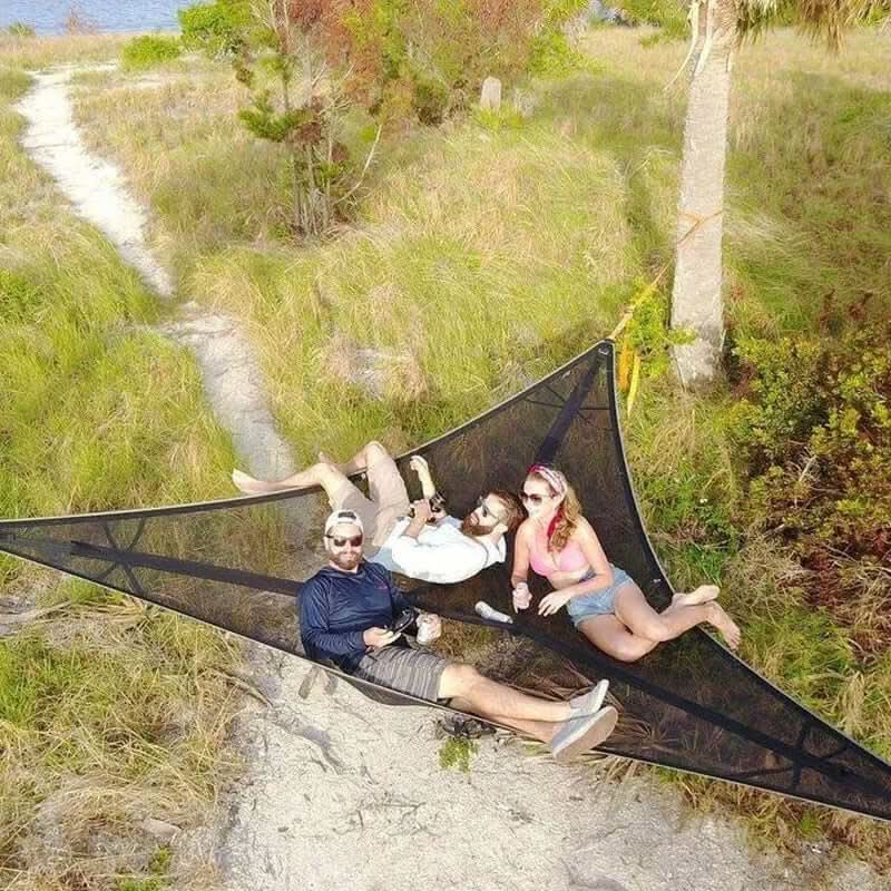 Norvo | Multi-Person Camping Hengekøye med 3-Punkts Anker System