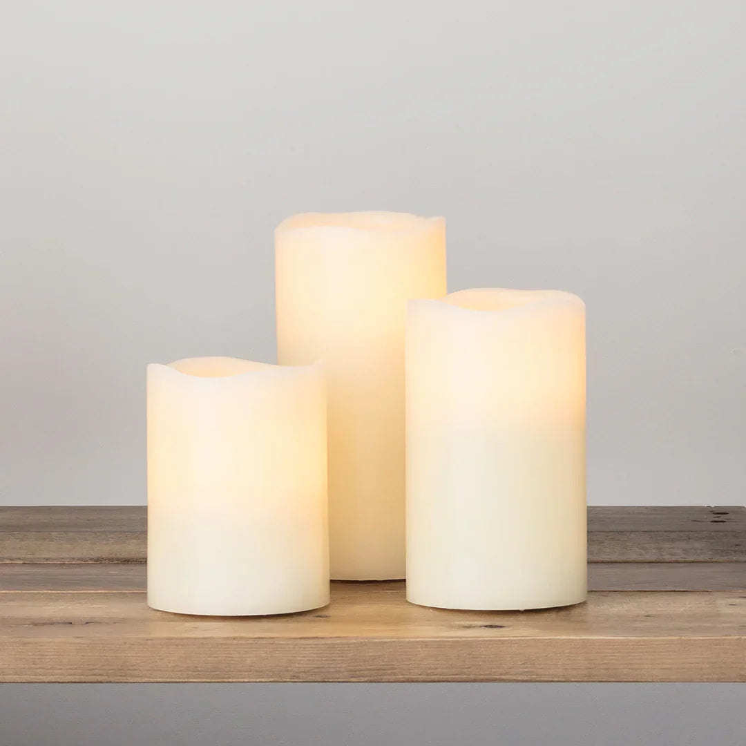 Norvo | Sett med 3 høye flameless voks LED lys
