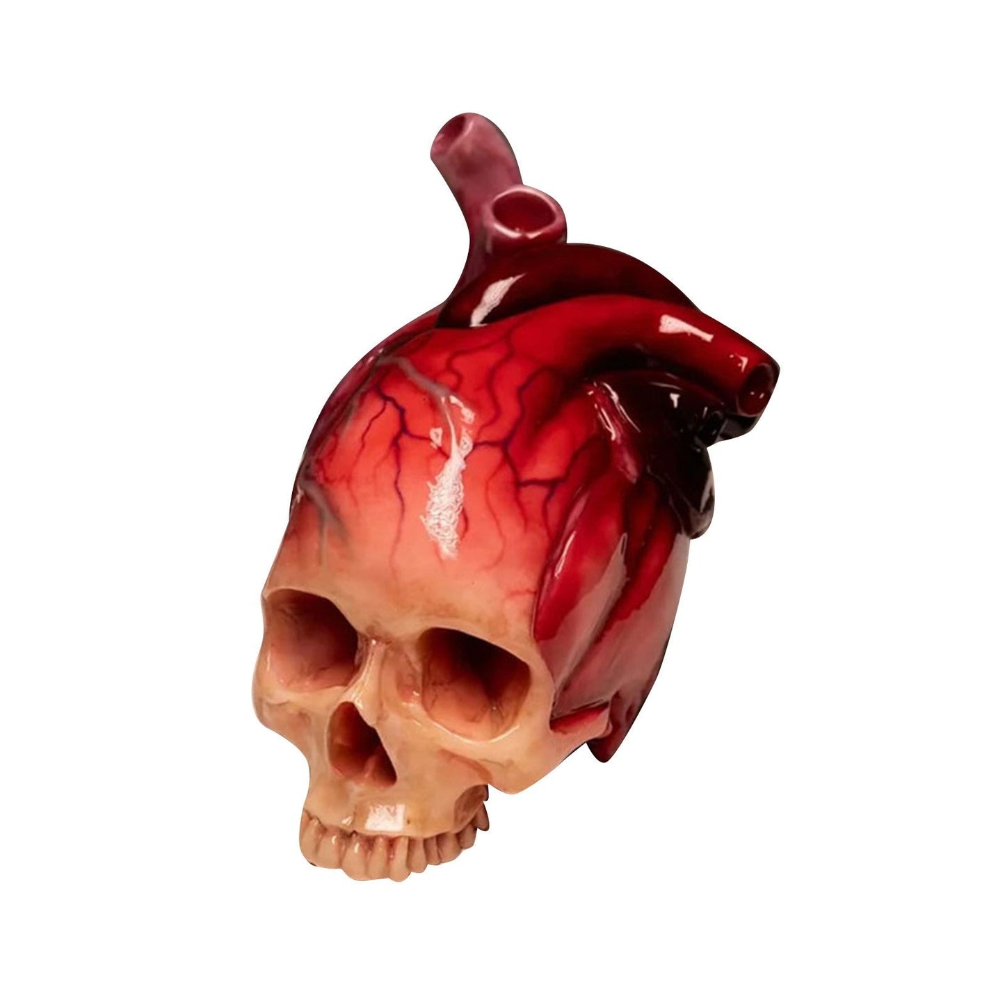 Norvo | SpookyHeart Realistisk Halloween Hjerteformet Skulpskulptur
