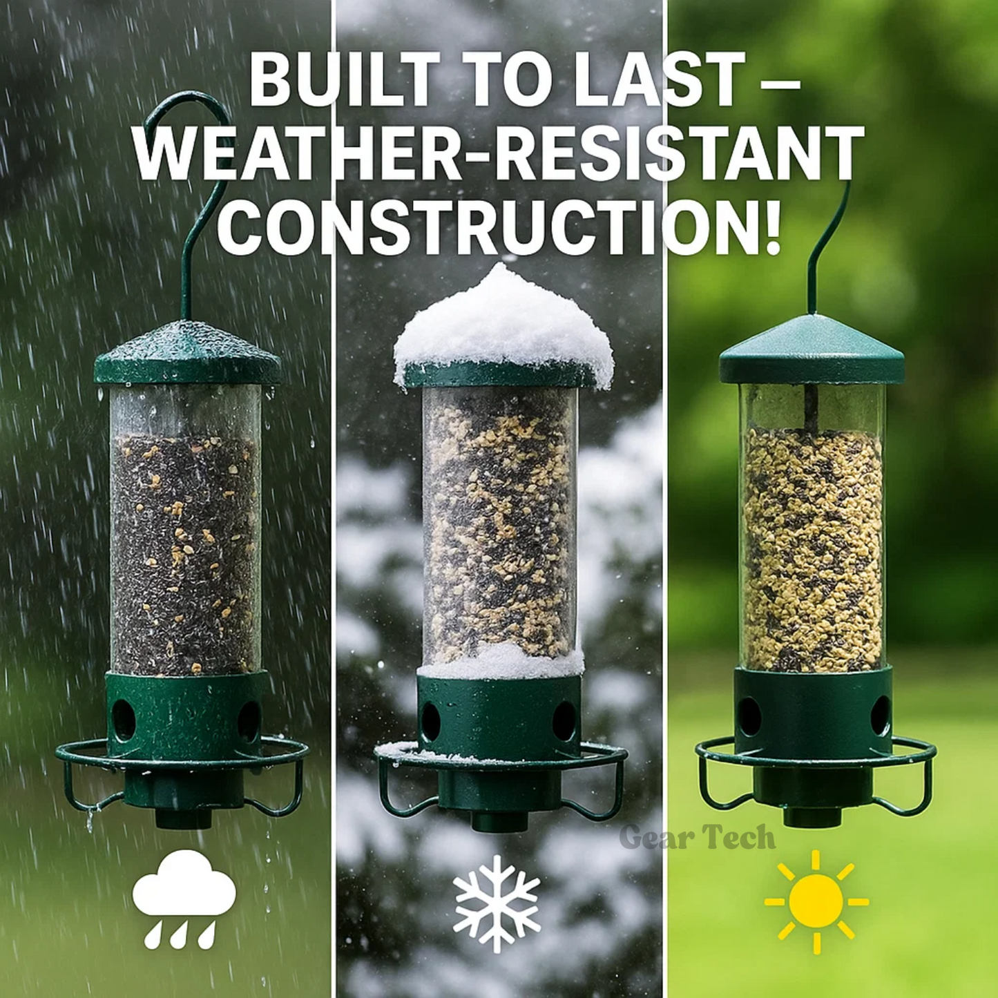 Norvo | Ekornsikker fuglemater | Tungmetall, flere matingporter og ideell for fugletitting i hagen