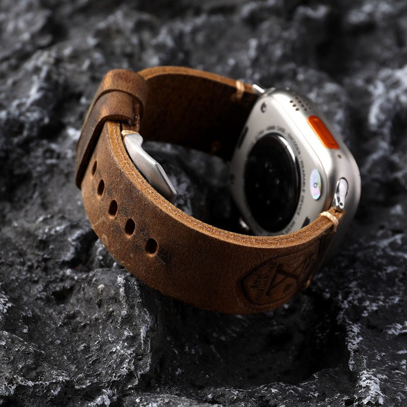 Norvo | Håndlaget Vintage Skinn Apple Watch Band
