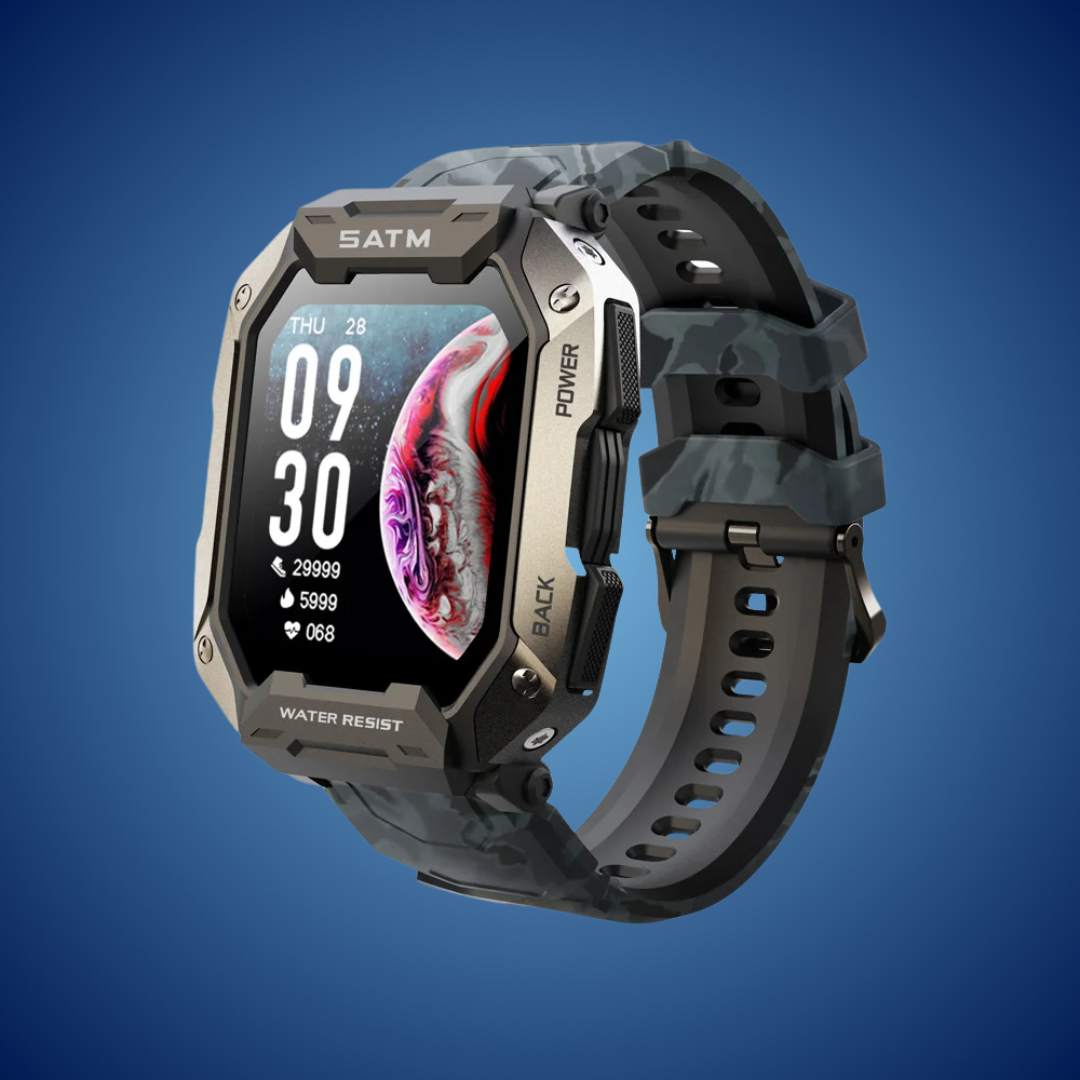 TactiX ARMY Series Smartwatch med militærdesign | Holdbar GPS - Fitness Tracker - for utendørs eventyr - militært personell og taktisk bruk Norvo