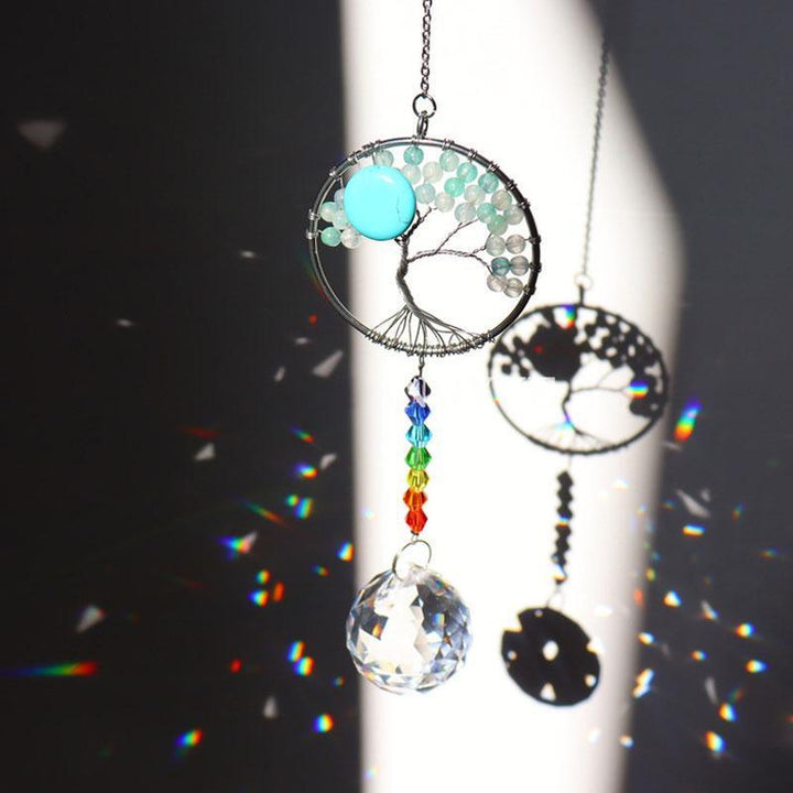 Crystal Wind Chime Tree Of Life Suncatcher | Norvo