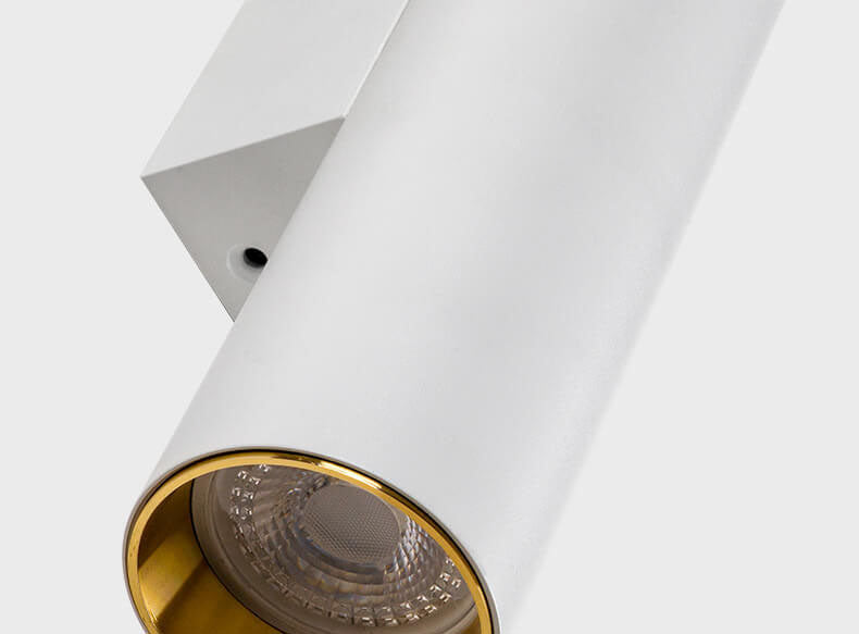 Garduru sylinderformet vegglampe i aluminium | 2 pærer | Moderne design | Innendørs og utendørs