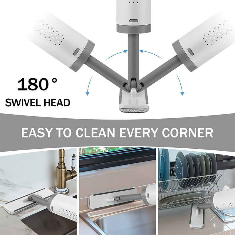 Norvo | Roterbar Selv-Klem Mini Mopp med Spaltebørste