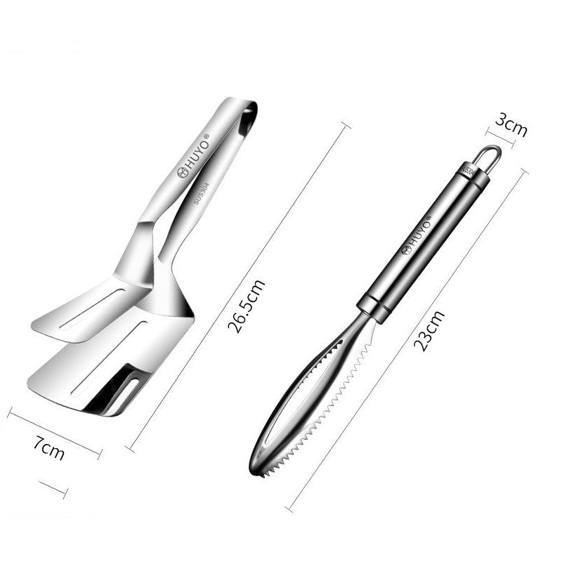 Norvo | Multifunctional Rustfritt Stål Spatula med Tong, for Egg, Kjøtt, Sandwicher