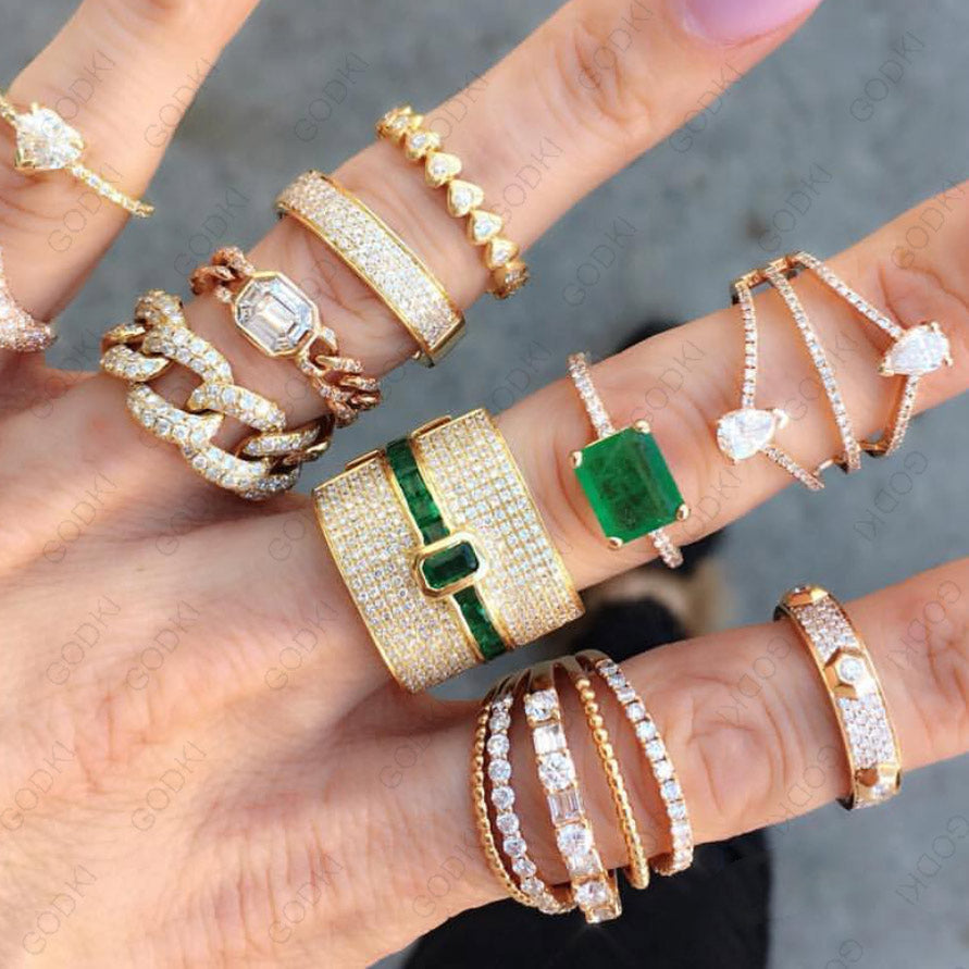 Norvo | Monaco Design Luksuriøs Statement Stabil Ring For Kvinner