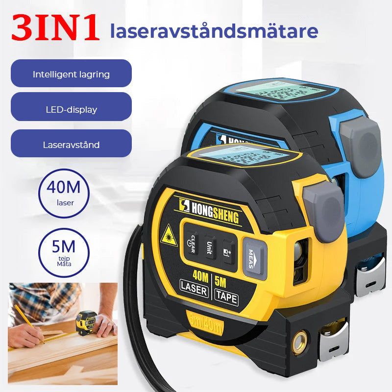 Norvo | 3-i-1 Infrarød Laser Båndmåling