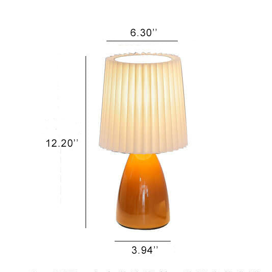Norvo | Skandinavisk Retro Bordlampe med Foldsøm og Glassbase