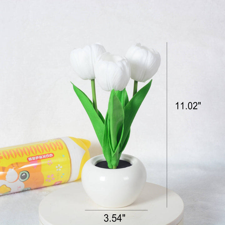 Norvo | Moderne Kreativ Simulering Tulipan Peony LED Nattlys Bordlampe