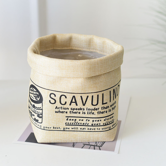 Norvo | Dekorativt tekstil plantekrukke med trykk – Allsidig oppbevaringskrukke for planter og dekor