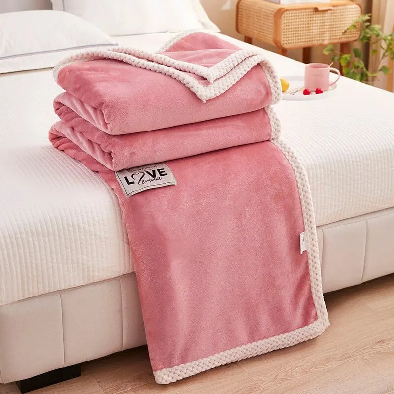 Norvo | Flanell Fleece Kosepledd i Rosa