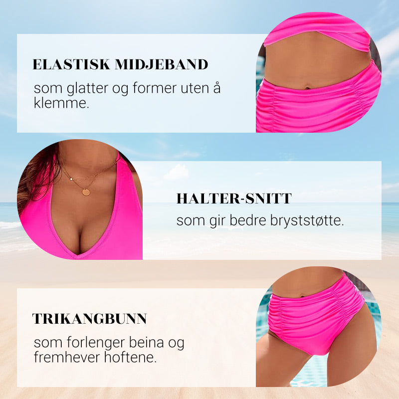 Norvo | Bikini sett med magekontroll og høy midje stil