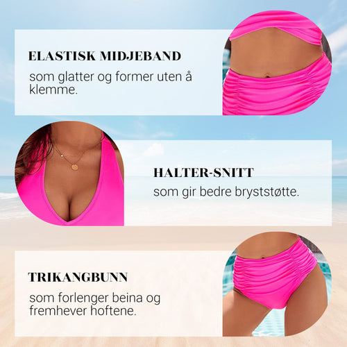 Norvo | Bikini sett med magekontroll og høy midje stil