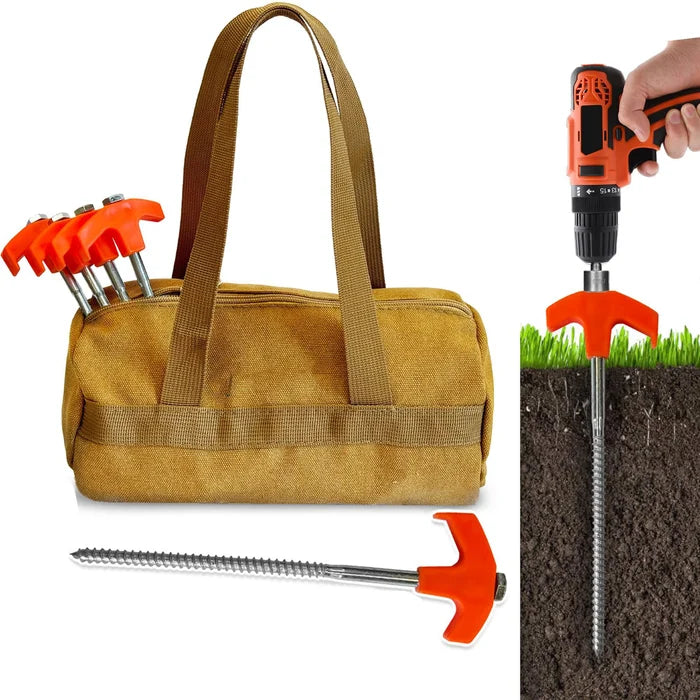 Norvo | 8" Skru i Teltplugger - Grunnankre Skru i