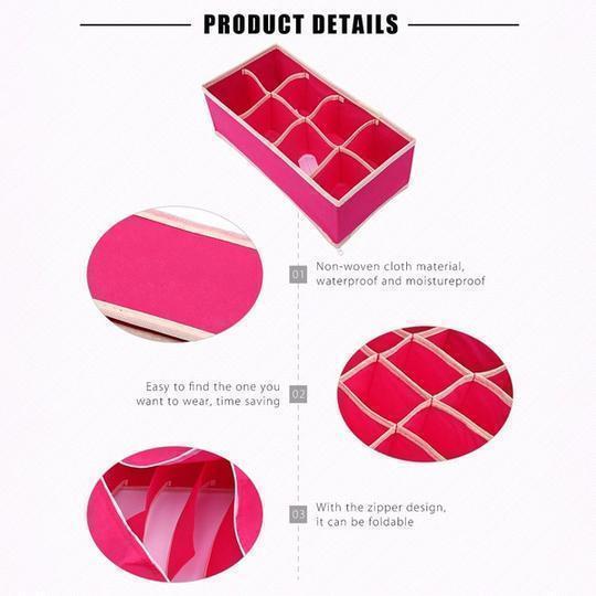 Norvo | Sammenleggbar Klesskap Undertøy Organizer (4 bilder/1 sett)