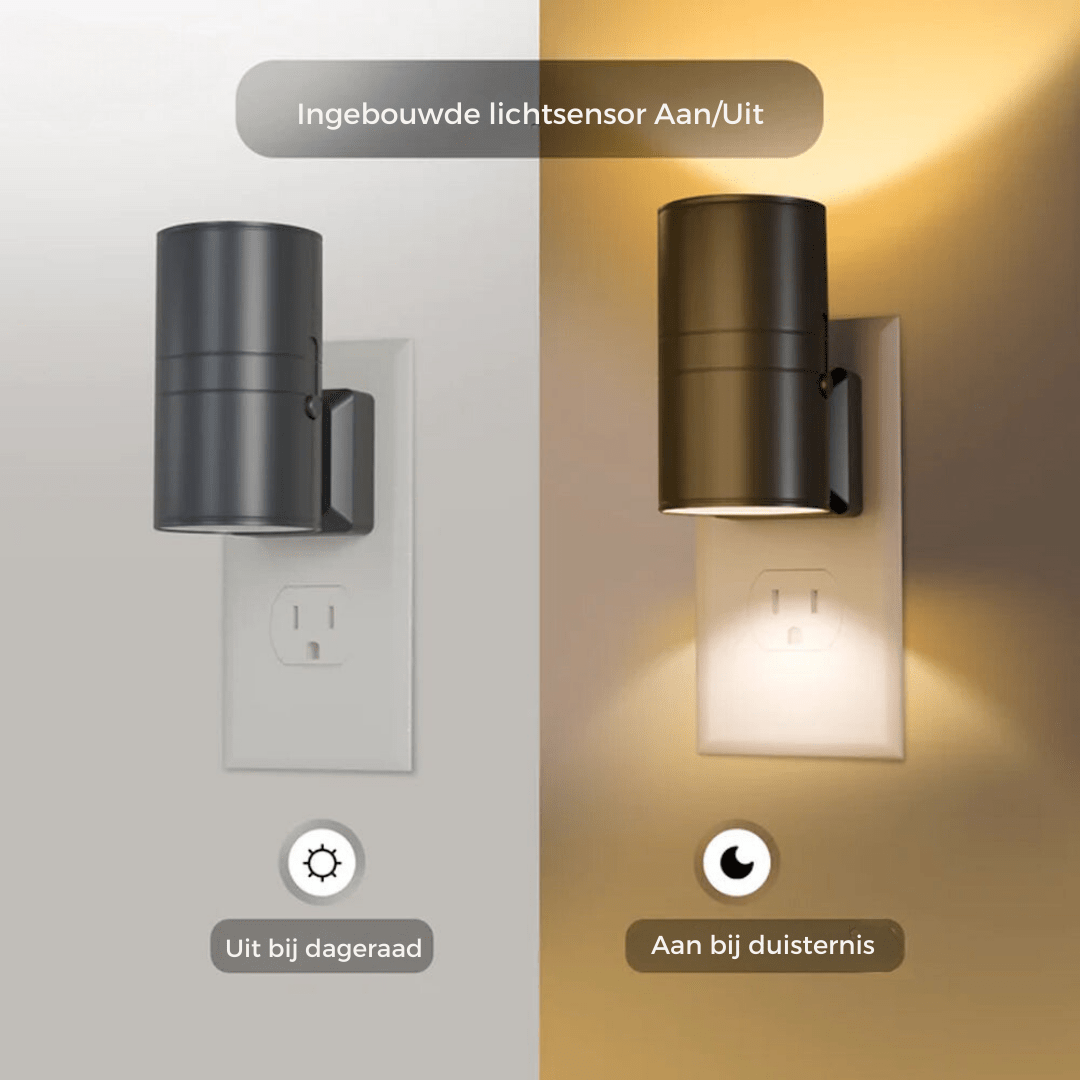 Norvo | Alova LED Plug-In Vegglampe – Dimmbar Sensorlampe for Gang, Trapper & Soverom
