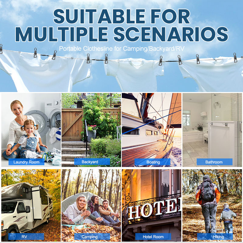 Norvo | Bærbar elastisk reise klesstativ