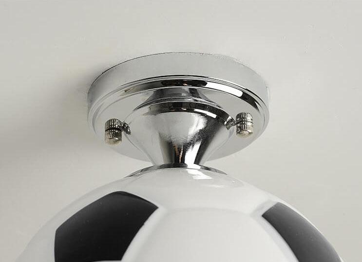 Norvo | SportLume Kreativ Taklampe | Basketball & Fotball Design | Halvmontert | Glasslampe