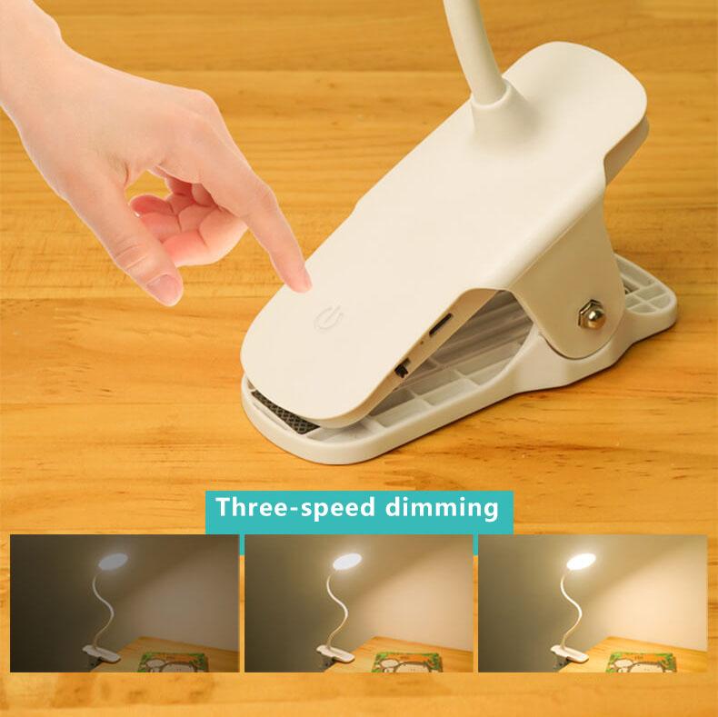 Norvo | Enkel LED Clip Skrivebordlampe Oppladbar Øyebeskyttelse Nattlys