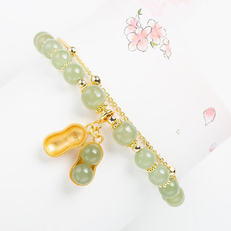 Norvo | Double Chain Natural Jade Bracelet