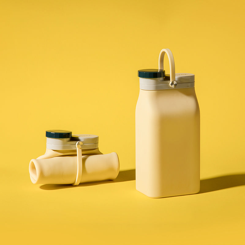 Norvo | Bærbar Silikon Vannflaske, med Høytemperatur Resistens Design, Enkel å Rengjøre, Sammenleggbar, Stor Kapasitet og Matkvalitet Silikon, for Reise, Sport, Camping og Mer