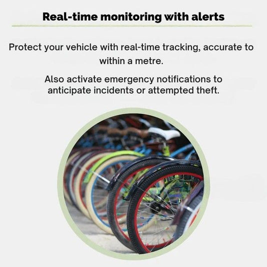 Norvo | GPS Sykkeltracker | Ultra-presis, abonnement-fri & vanntett for sykler, biler & motorsykler