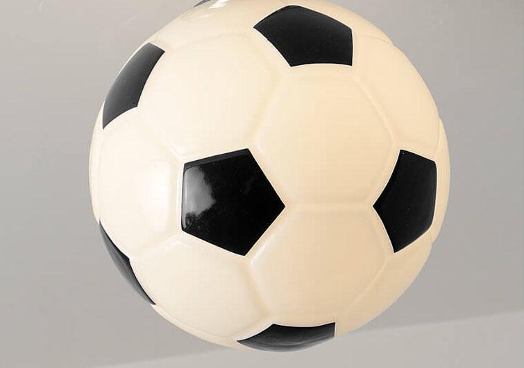 Norvo | SportLume Kreativ Taklampe | Basketball & Fotball Design | Halvmontert | Glasslampe