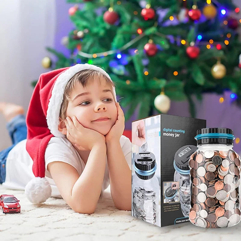 Norvo | Elektronisk Sparegris Tellemynt Digital LCD Tellemynt Penger