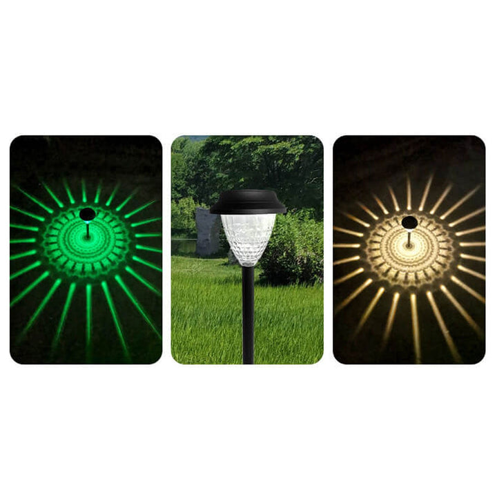Norvo | Solar vanntett sirkulær divergerende lys sky design LED utendørs hage dekorativ lys